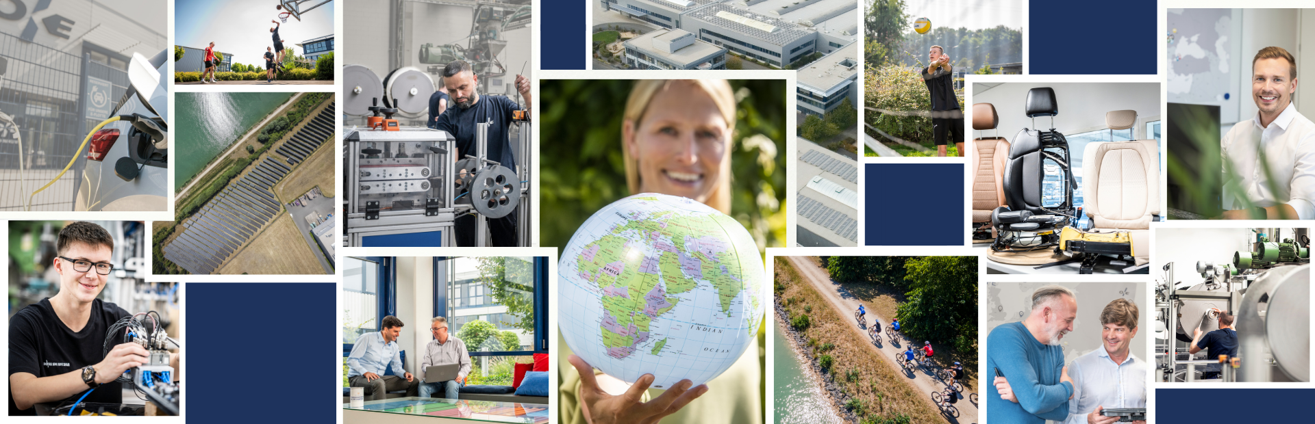 Collage of photos with OKE employees